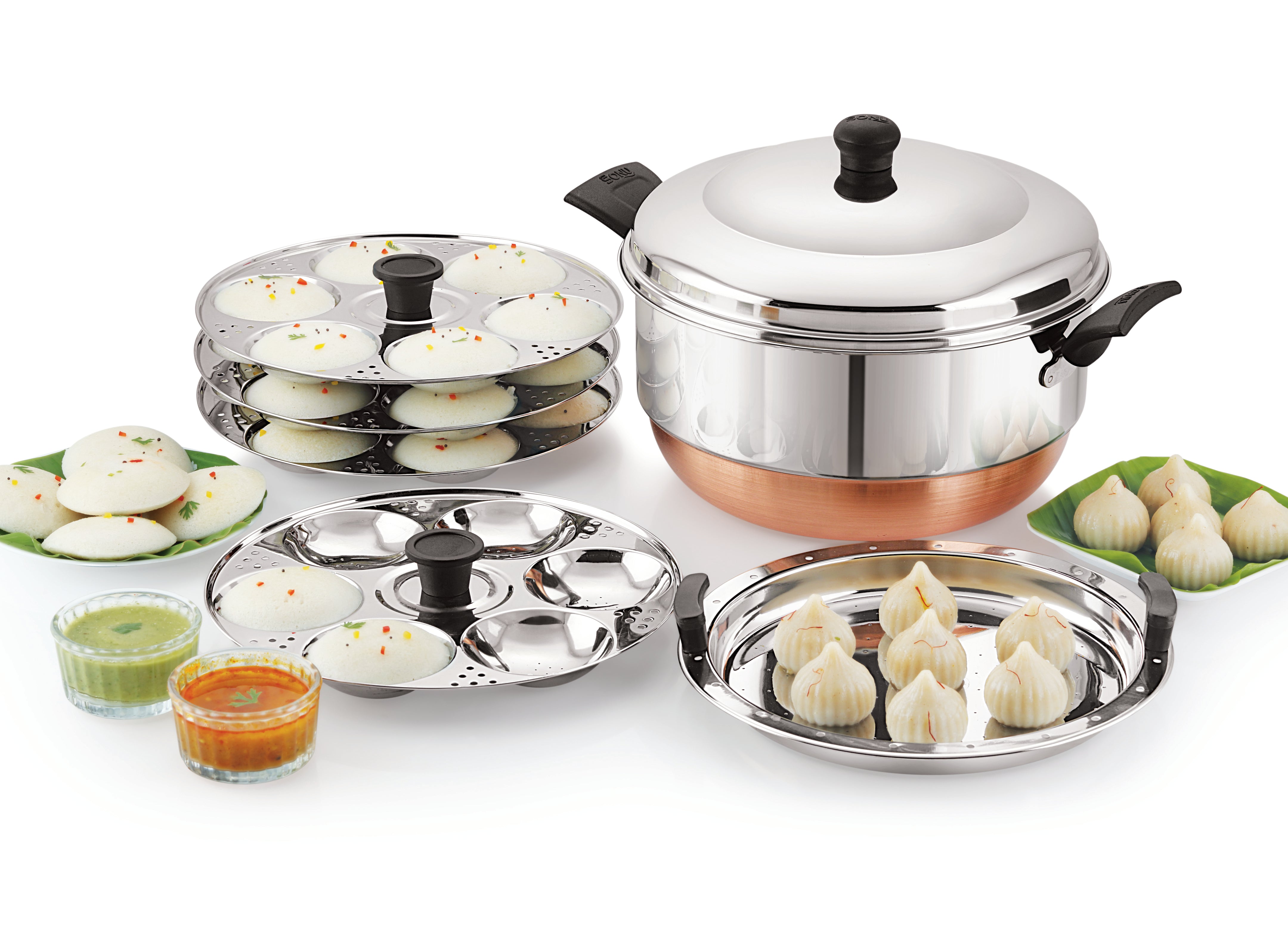 Idlilli Cooker Buy Stainless Steel Idly Cooker with Copper Bottom | SS Idli Maker